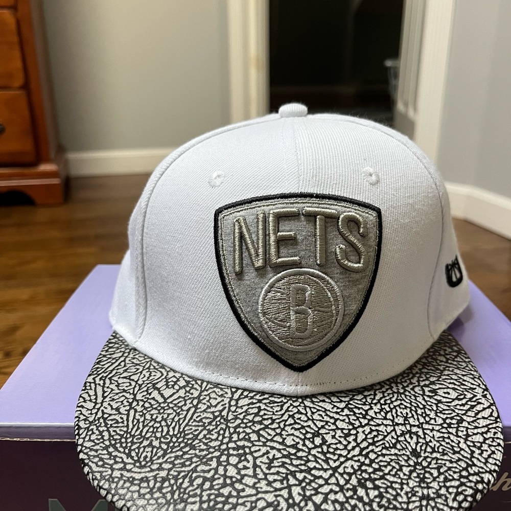 White and Gray Nets Cap